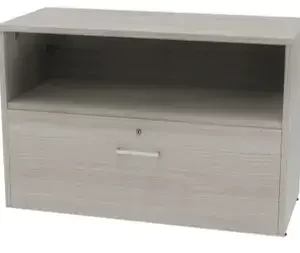 Credenza Urban De 90 Cm Tabaco Con Cajon Aluminio