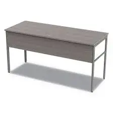 Desk 24In X 60In 19Mm Ash Silver Frame